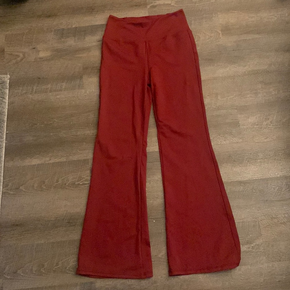 Maroon Flared leggings